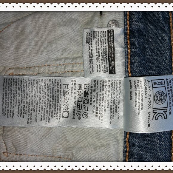 Levi’s® Men's 505™ 38 x 29 Regular Straight Fit Jeans Blue Wash NEW with Tag - Picture 9 of 12